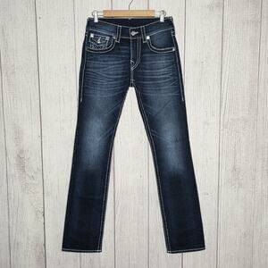 True Religion Straight Leg Big T Jeans Size 29 (29x33.5)